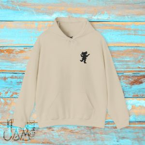 The Embroidered Dancing Bear Silouhette - Cozy Hooded Sweatshirt